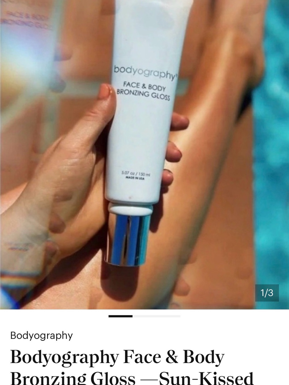 Bodyography Face & Body Bronzing Gloss — Sun-Kissed Cream